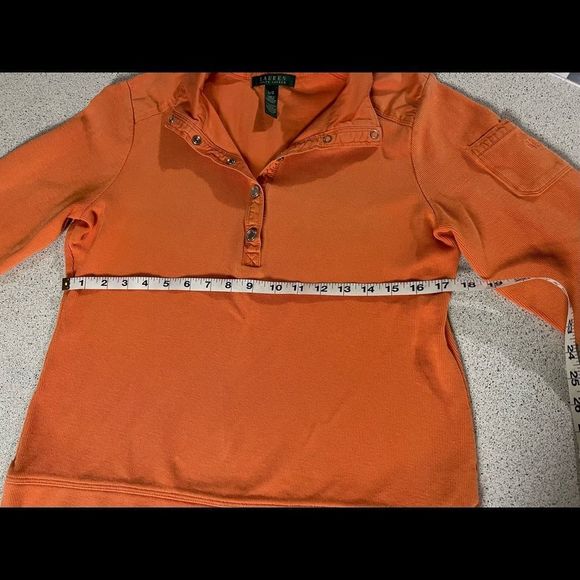 Lauren by Ralph Lauren orange cotton sweater - Picture 2 of 8